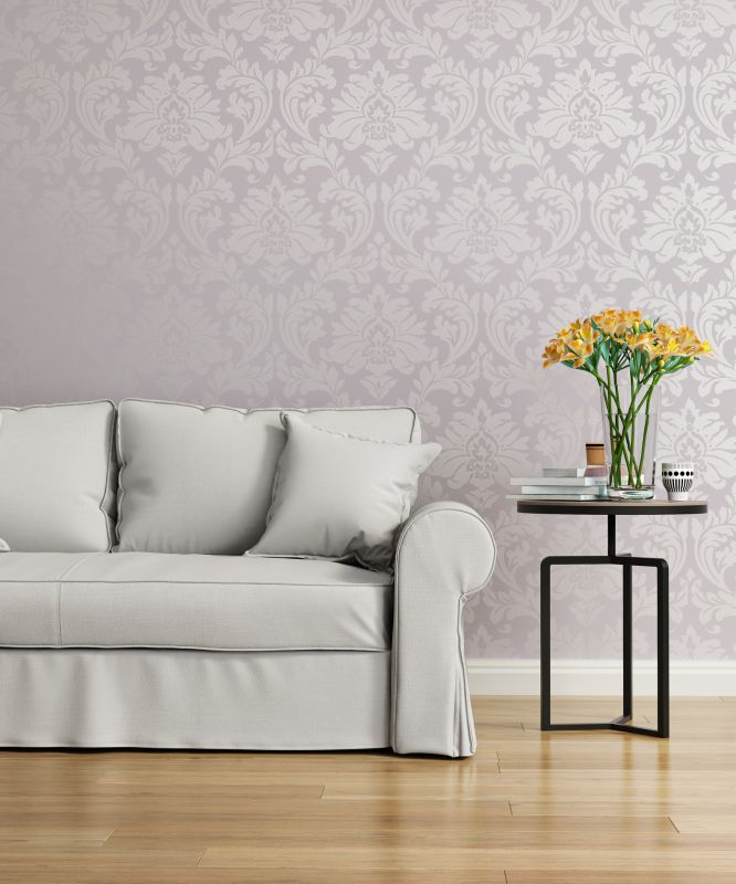 Decorative Wallpaper in Living Room